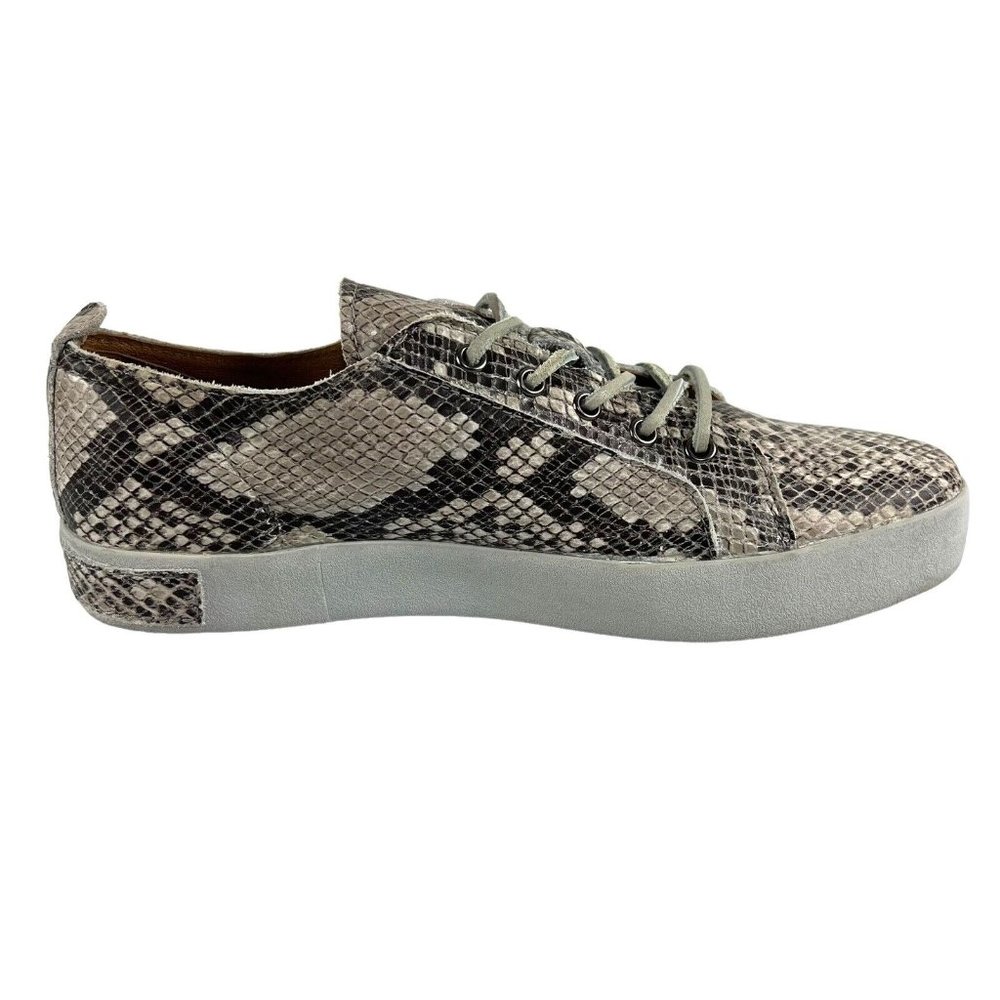 Blackstone White Python Snakeskin Low Casual Snea… - image 8